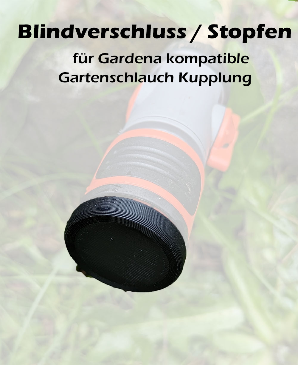 Schutz Kappe Blind Verschluss Stopfen Gardena kompatibel Garten Schlauch  Kupplung – Printed4Me